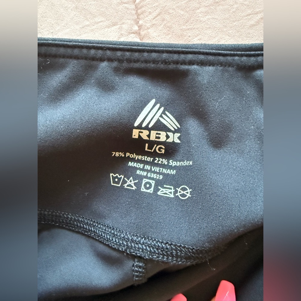 RBX Legging Shorts Black Size Large - Picture 2 of 3